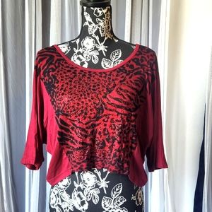 Crop top with animal print